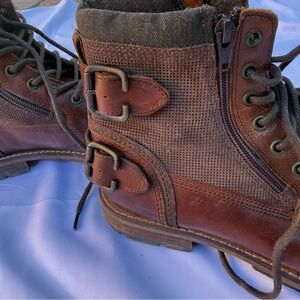Franco Fortini Men's Brown Combat Boots